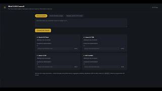 LLM Council Dashboard | Compare AI Models & Generate Final Verdict