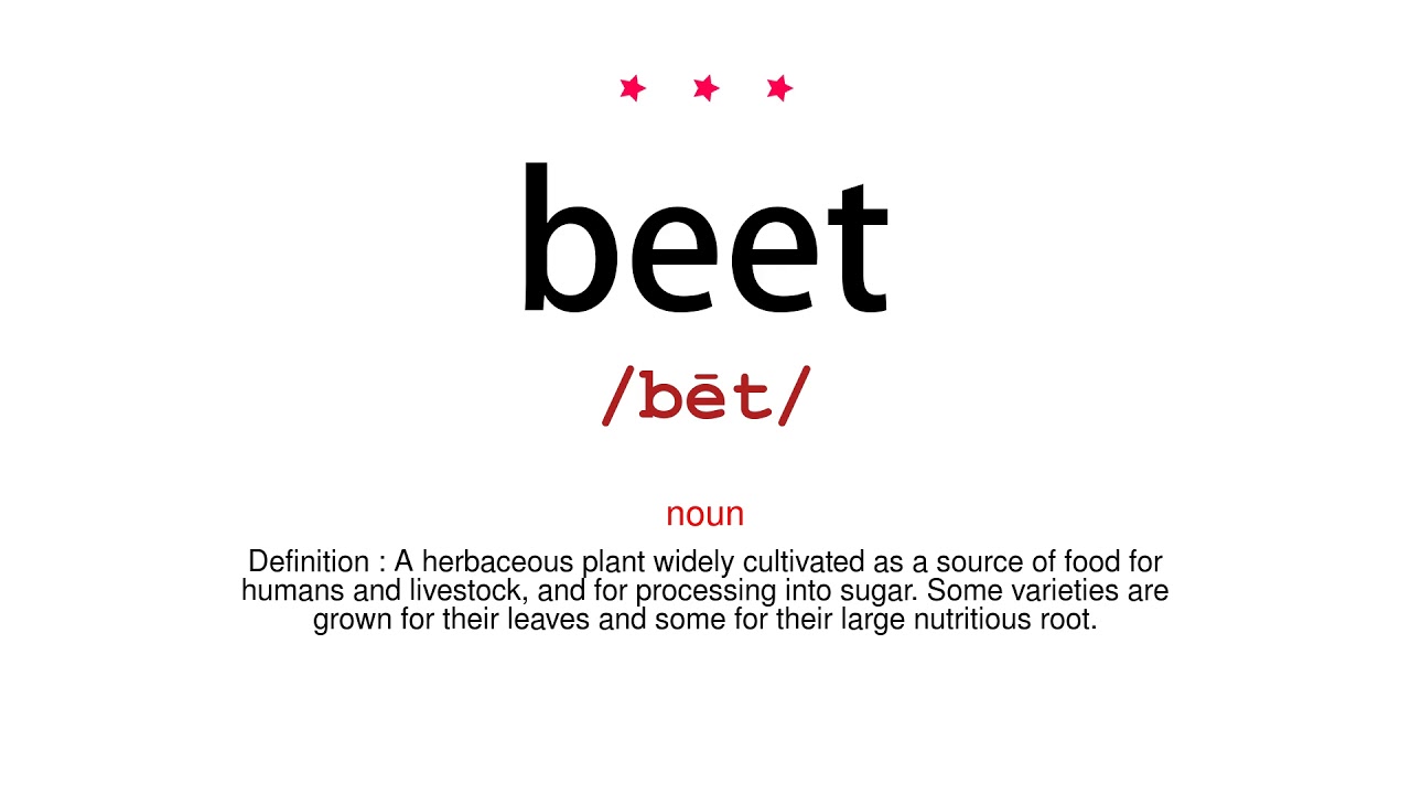 How to pronounce beet - Vocab Today - YouTube