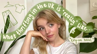 what thrifting in the uk is *really* like + try-on haul