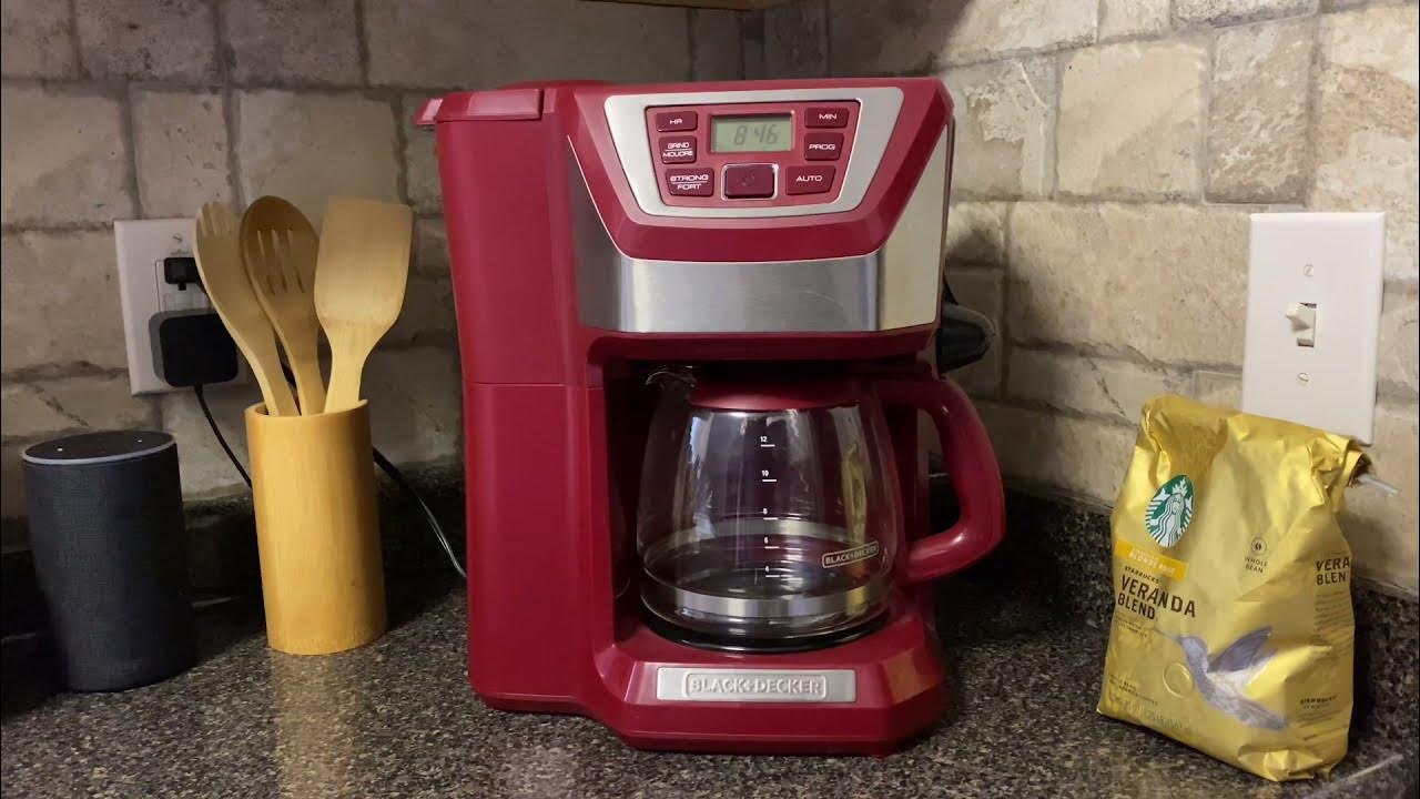 HOW TO PROGRAM AUTO START Black + Decker 12 Cup Mill & Brew Coffee