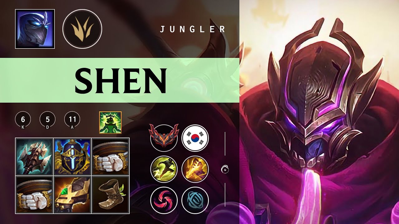 Shen Jungle vs Jayce - KR Grandmaster Patch 26.01