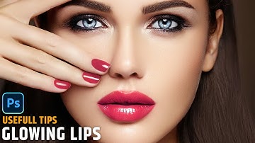 How To Add Lip Gloss Shine In Photoshop tutorial