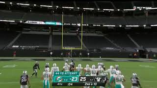 Jason Sanders NAILS Game Winning Kick Dolphins Vs Raiders NFL Football Highlights 2020