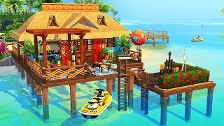 TINY OVERWATER BUNGALOW 🌞 | The Sims 4 | Speed Build screenshot 5