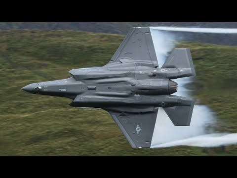 Cad East, Mach Loop, LFA7 - 11th August 2023. USAF F-35s and Belgian F-16s