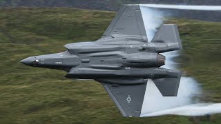 Cad East, Mach Loop, LFA7 - 11th August 2023. USAF F-35s and Belgian F-16s