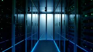 Data center at night