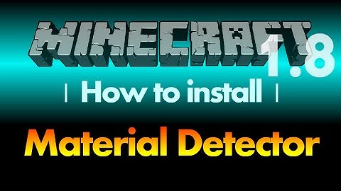 How to install Material Detector Mod 1.8 for Minecraft 1.8 (with download link)