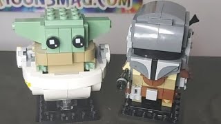 Lego Star Wars 75317: Mandalorian and The Child Brickheadz REVIEW!