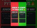 🚨 Junior vs Senior Python Devs 🔥 | Python Loops Masterclass #shorts #python