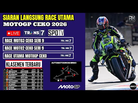 Video Jadwal Race Motogp Ceko 2026 Hari ini~Siaran Langsung Race MotoGP Ceko Seri ke 9~Live Trans 7