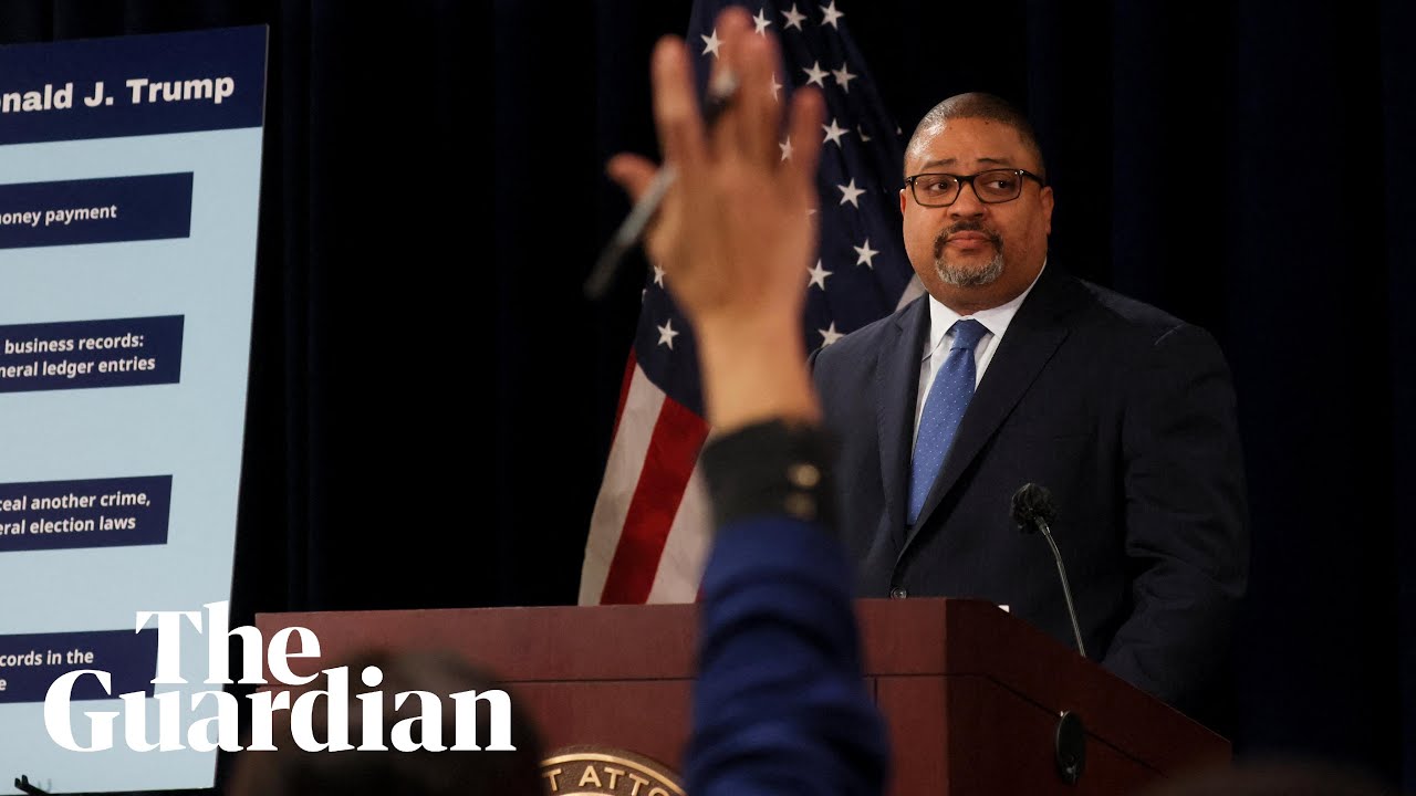 Manhattan district attorney Bragg speaks after arraignment of former