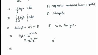 MATH 146 - 9.1 - Separation of variables