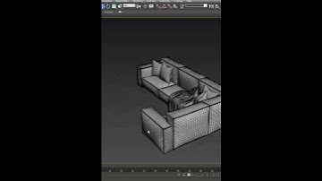 sofa modeling with pillow 3d max modeling #viral #ytshorts  #blender#shorts #3d #youtubeshorts
