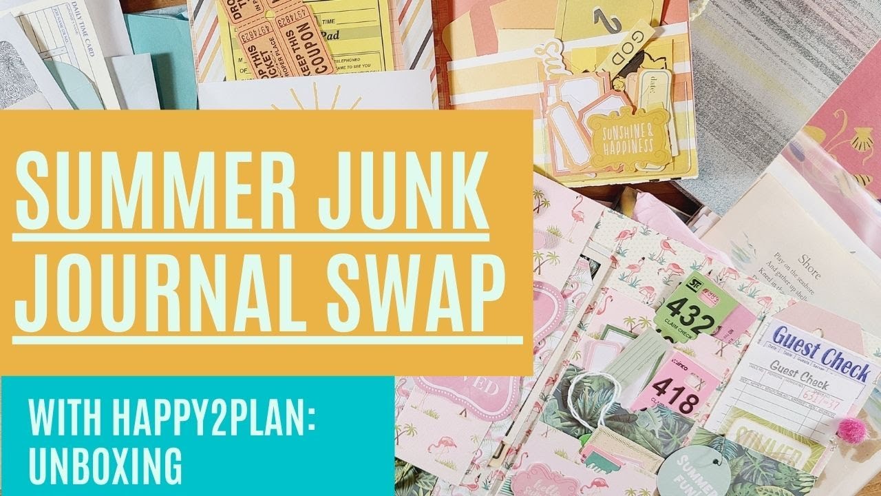 Summer Junk Journal Swap with Happy2Plan #1: Unboxing the Supplies