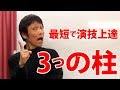 最短で演技が上達する3つの柱