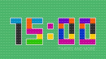 15 Minutes Colourful LEGO Inspired Countdown Timer