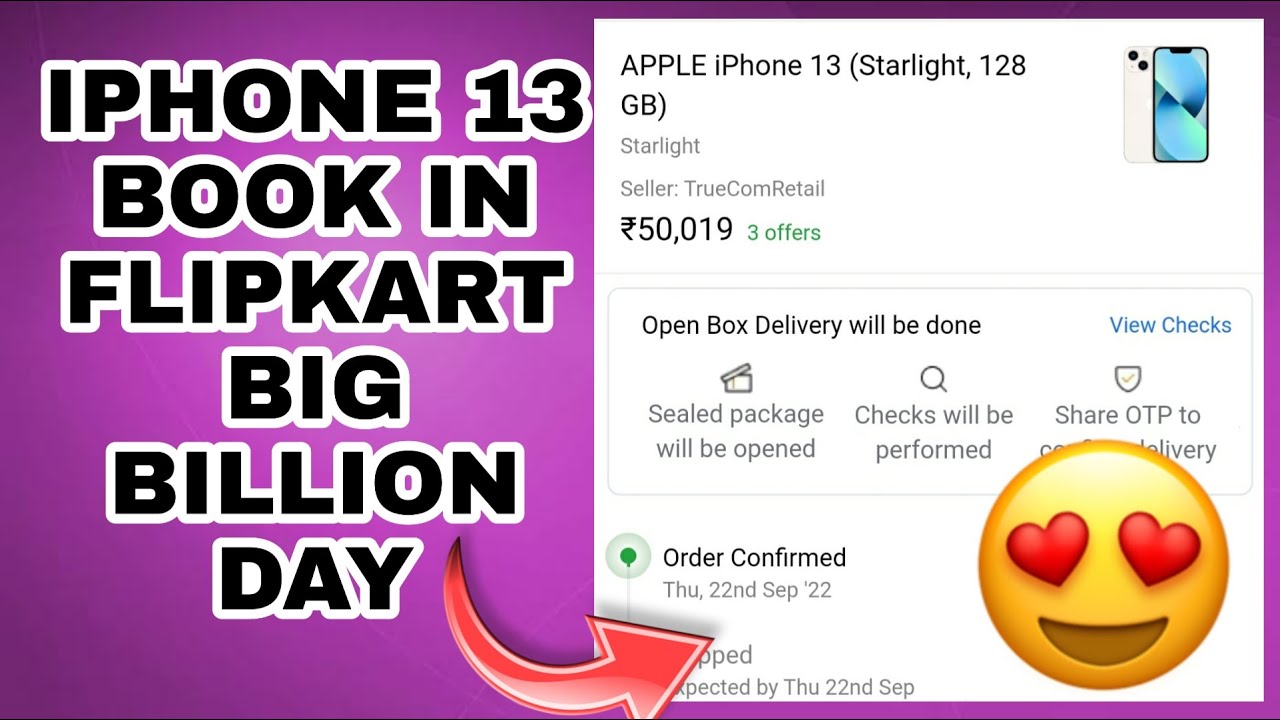 iPhone 13 Live Booking in Flipkart Big Billion Day Sale | iPhone 13