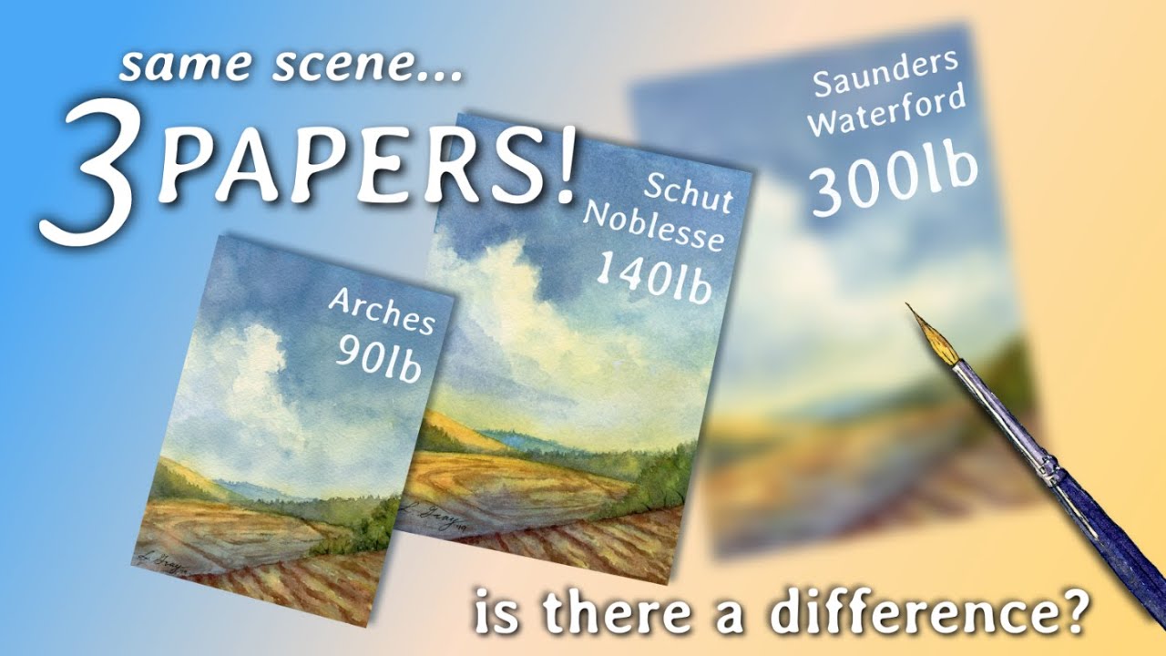 Is Saunders Waterford 300lb Watercolor Paper Worth It? Same Scene, but Different Brands and Weights!