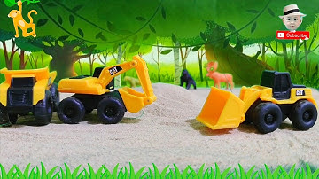Excavator mainan anak-anak | Excavator mini | Truck excavator bulldozer | Dump truck | Mainan anak