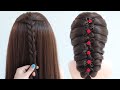 new ponytail hairstyle for bridesmaid | hairstyle for long hair girls | hairstyle for prom dress