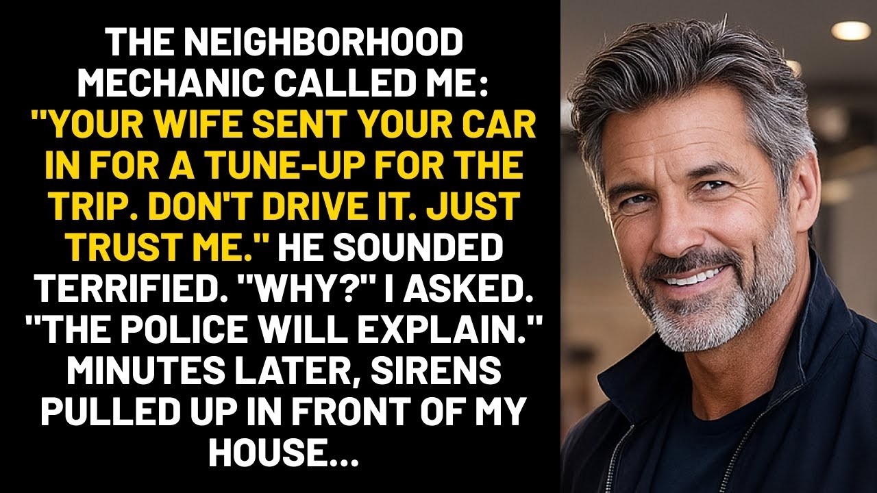 The mechanic called me  Don't drive the car your wife fixed for you  The police will expla