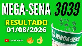 Sobre A Mega-Sena 3039 01082026 Sobre O Sorteio Concurso 3039