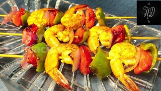 Prawn Shashlik Recipe | Shashlik Sticks Restaurant Style | Shashlik Sticks Recipe