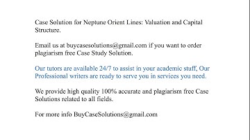 Case Solution Neptune Orient Lines Valuation and Capital Structure