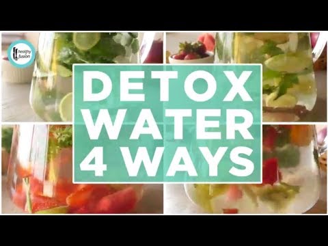 Detox Water 4 ways (For weight loss and healthy glowing skin) Recipe By Healthy Food Fusion