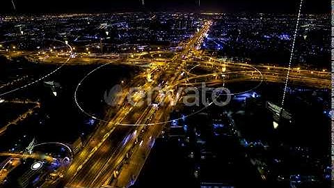 Futuristic Digital Data Connection City 02 | Motion Graphics - Videohive template