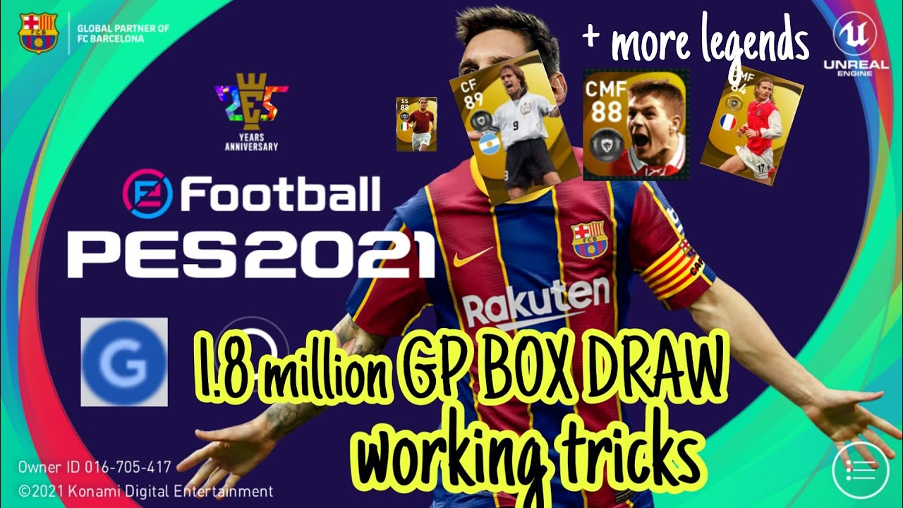 pes 2021 legend box draw | 99 % working tricks