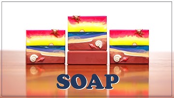 Sunset Shores ~ Making Cold Process Ocean/Beach Soap for the Design Mania Contest ~ Sculpted Layers