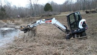 Transforming a Pond in Minutes: Watch the Mini Excavator Brush Cutter Finale!
