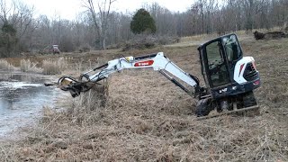 Transforming a Pond in Minutes: Watch the Mini Excavator Brush Cutter Finale! Jmeka Brush Cutter For Multi Function Mini Digger Jmeka