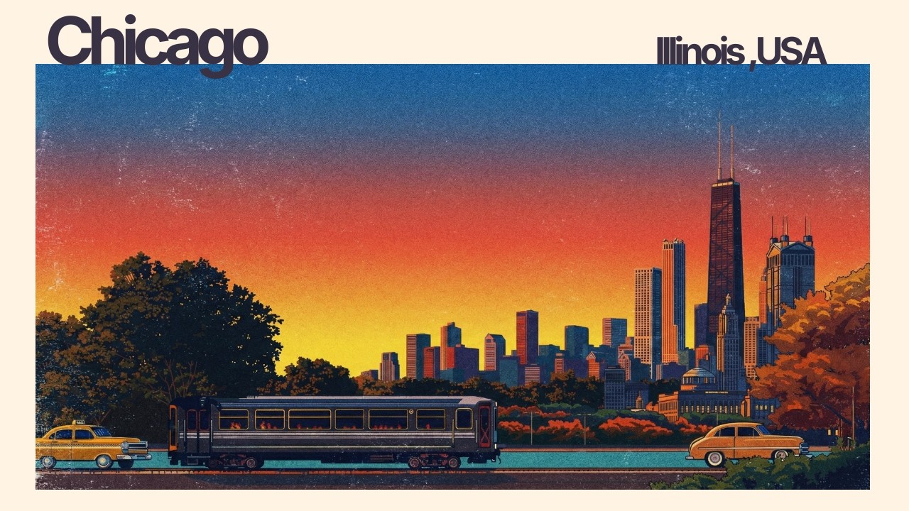 Jazz House Mix | (Chicago Skyline) Soulful Deep Set | Windy City Vibes & Focus