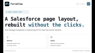 Edit a Salesforce Page Layout Live with ForceClaw