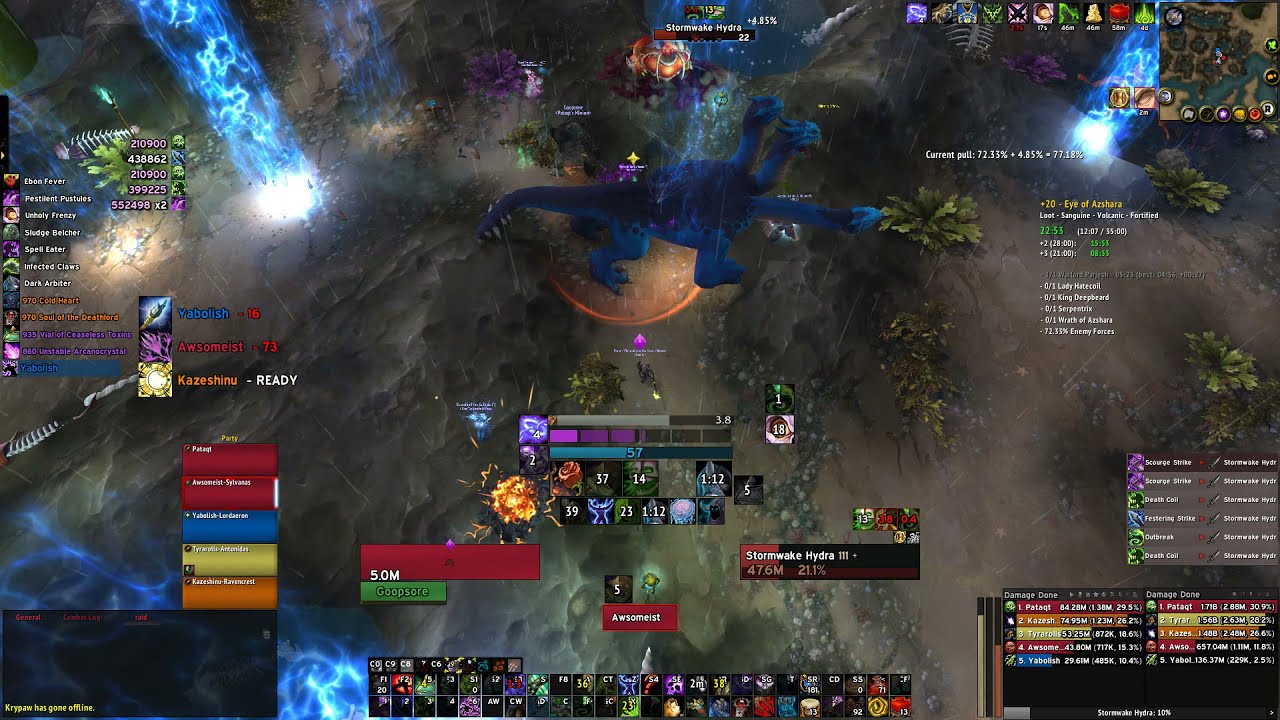 Unholy DK -  M+20 Eye of Azshara 7.3