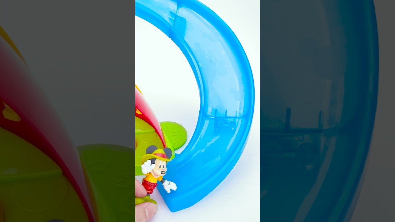 Satisfying ASMR: Mickey Mouse Pink Convertible Toy Car 