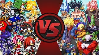 Dragon Ball Super Vs Sonic The Hedgehog Mega Collection Sonic Vs Goku Cartoon Fight Animation