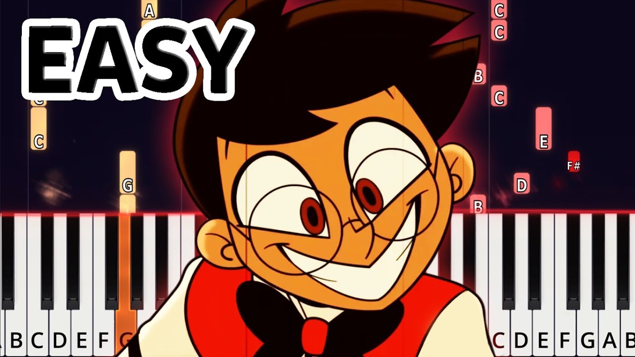 UPSIDE DOWN (A Hazbin Hotel Song) - Black Gryph0n & Baasik | Easy Piano Tutorial | Happy Piano