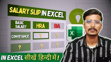 Salary slip in Excel || how to create pay slip in excel || MS Excel #payslip #salaryslip