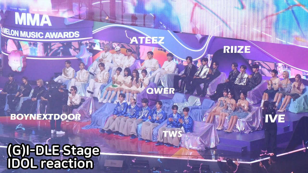 (G)I-DLE stage IDOL Reaction (IVE RIIZE ATEEZ TWS BOYNEXTDOOR QWER) 241130 MMA