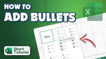 How to add bullets in excel 2024 | Initial Solution