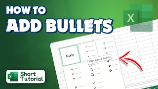 How to add bullets in excel 2024 | Initial Solution