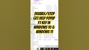 Disable or Stop "How to Get Help Popup (F1 key Functionality)" in Windows 10 & Windows 11 #popup