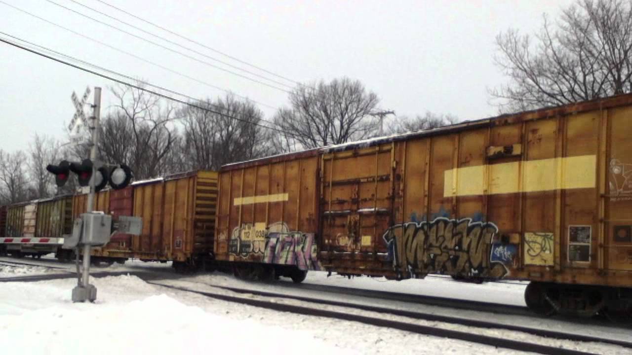 CSX Trains on the Selkirk Subdivision 1/15/11 in Voorheesville NY