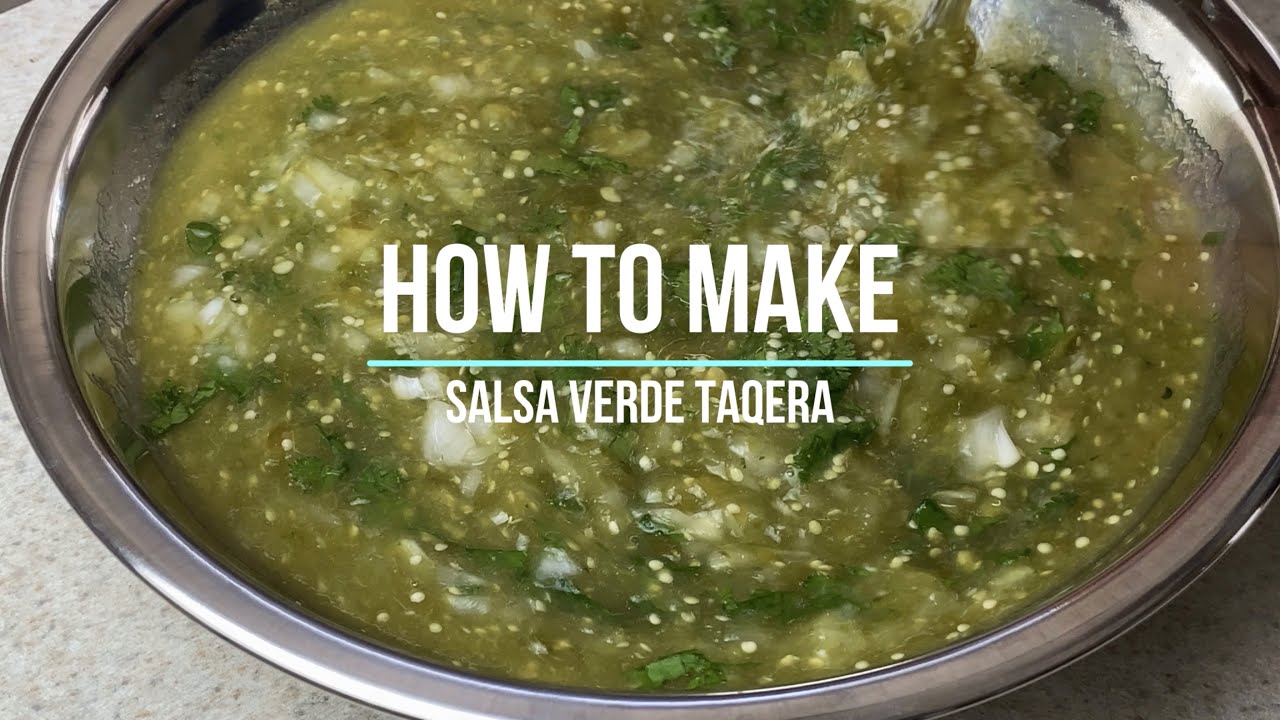 Green Salsa for tacos Mexican Salsa Verde (How To) YouTube