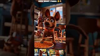 🐕 wants pizza funny doggy #doogy#FunnyDog #PizzaLover #CartoonShorts #FunnyAnimation #YouTubeShorts