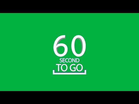 60 Second Countdown - Green Screen [FREE USE]